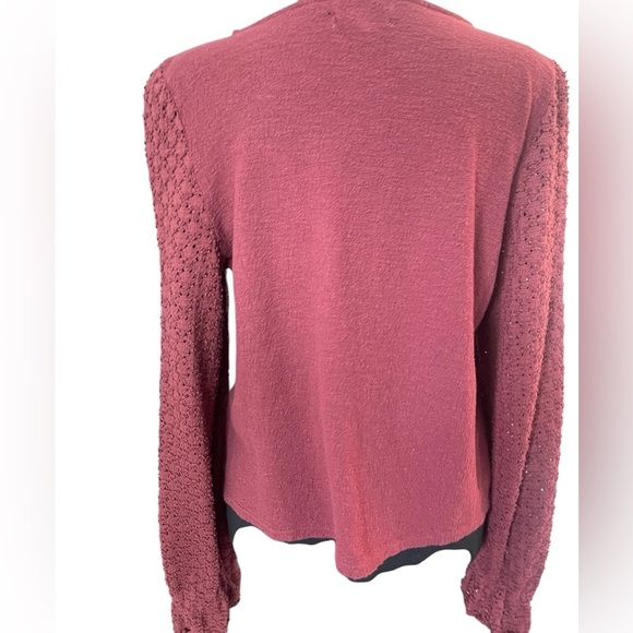 MADEWELL Eyelet mix Ruffle sleeve top 
Size medium - Picture 4 of 6